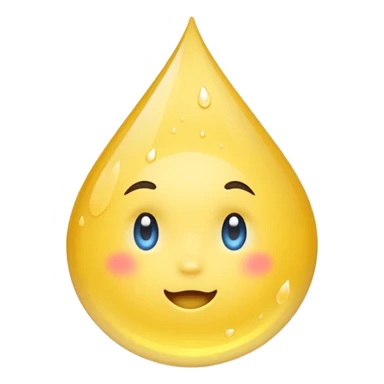 Yellow Drop of Water sticker