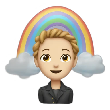 Cœur arc en ciel sticker