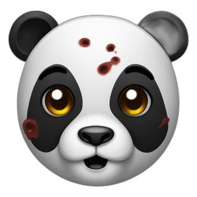 Zombie panda sticker