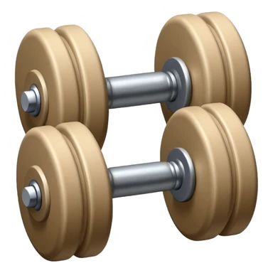 beige dumbbell slightly tilted sticker