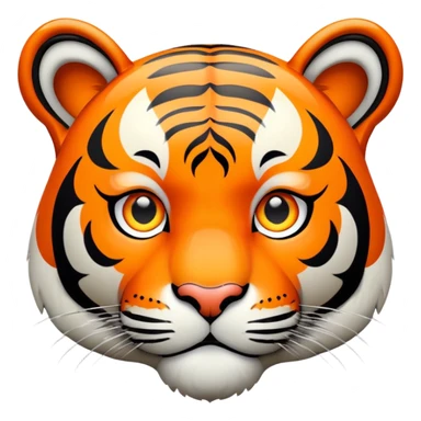 tiger face with GG phrase bubble for Twitch emote sticker