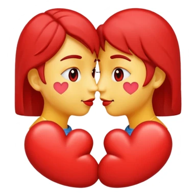 Two emojis making out sticker
