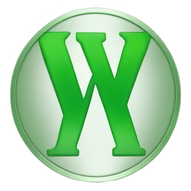 Green coin with letter V on it sticker