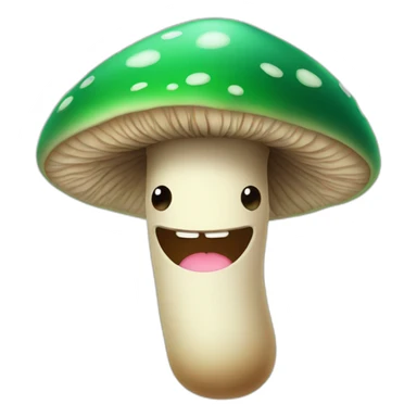 mushroom with a face sticker