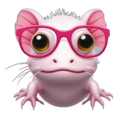 Axolotl avec des lunettes de soleil sticker