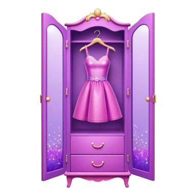 barbie wardrobe with glitter sticker