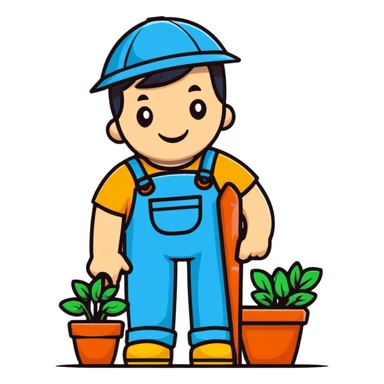 black gardener sticker