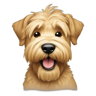 Wheaten terrier with big smile sticker