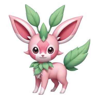Rosy floral romantic cute kawaii Ivy-Scizor-Sylveon-Celebi-Leafeon-Pokémon-Digimon-Fakémon-hybrid-fusion-creature sticker