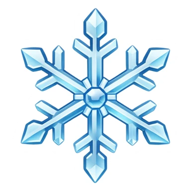 snowflake ice object icon, icy crystal shape, glossy frozen look, 3D cartoon, soft shadow, mobile game icon style, centered, clean background, no text, no watermark
 sticker