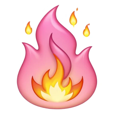 Pale pink fire emoji ios sticker