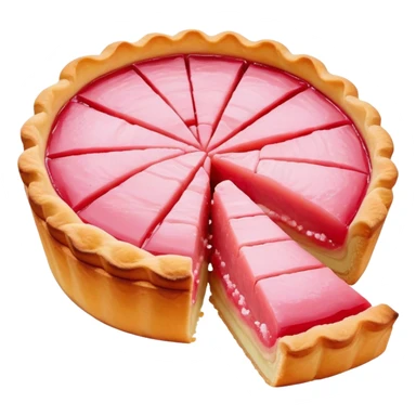 A guava pastry or tart with pink filling sticker
