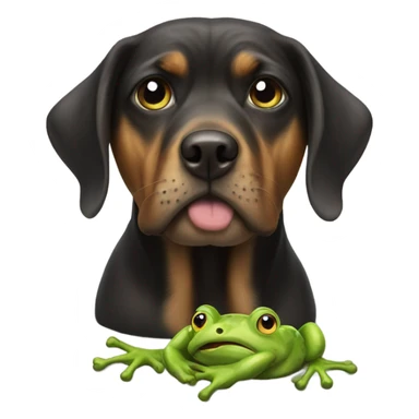 My dog ate a frog sticker