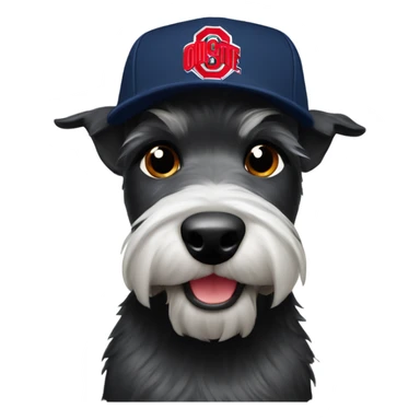 Scottish terrier with Ohio State baseball cap sticker