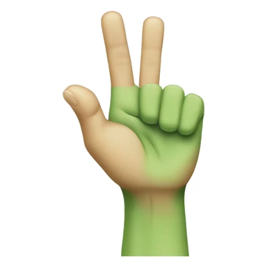Green Backward index finger pointing down sticker