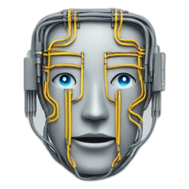 CIRCUIT WIRES IN SHAPE OF ROBOT FACE sticker