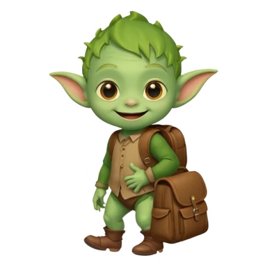 Goblin small baby  school  bag  sticker