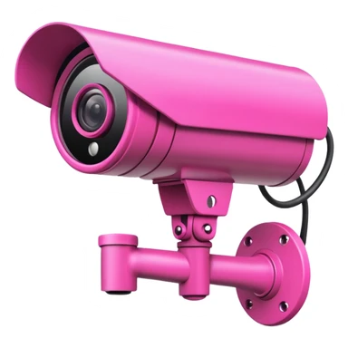 Security Camera pink with graffity sticker
