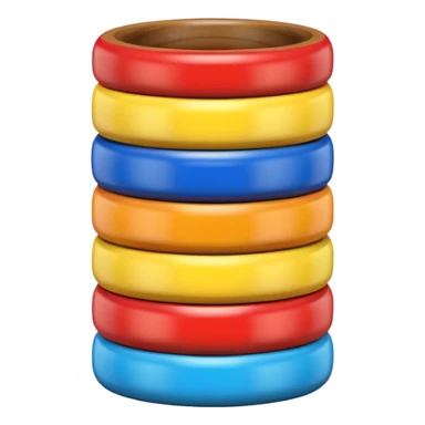 Colorful stacking rings sticker