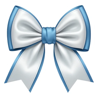 white satin bow emoji sticker