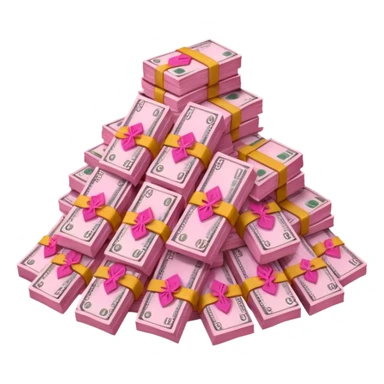 pink money sticker