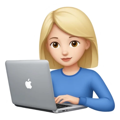 girl with laptop. sticker