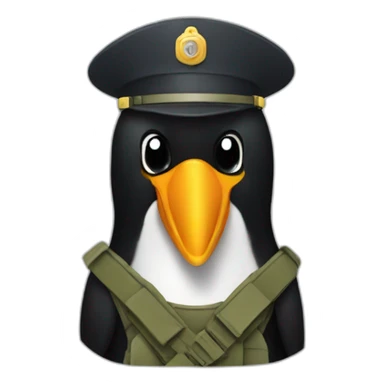 pinguin soldat sticker