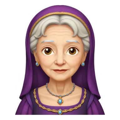 In medieval fairy tales, a kind and amiable grandmother who did not wear jewelry sticker