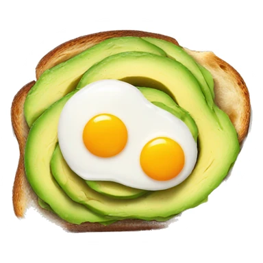 avocado toast with egg on top sticker