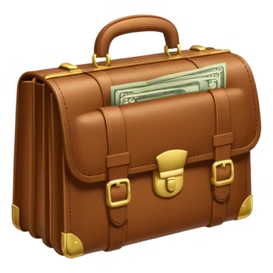 money filled briefcase sticker