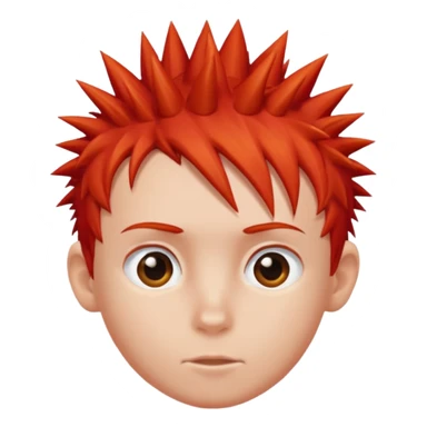 red spiky haired kid  sticker