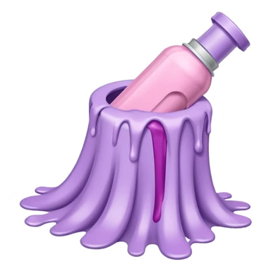 tubes of pastel pink and lilac hair dye, lying around with dye leaking out sticker