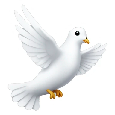 A white dove with an olive branch sticker
