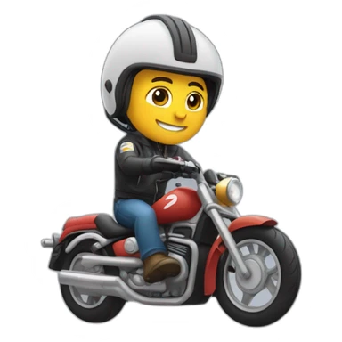 Un mec qui lève sur une moto sticker