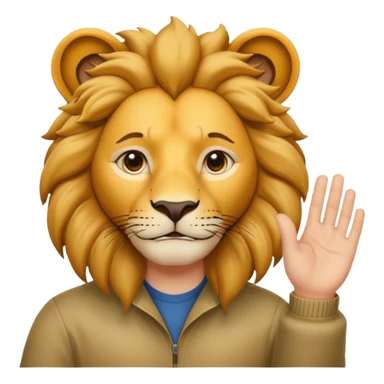 put your hands behind the lion's ear sticker
