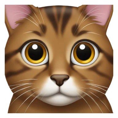 Brown torbie cat with long eyelashes sticker