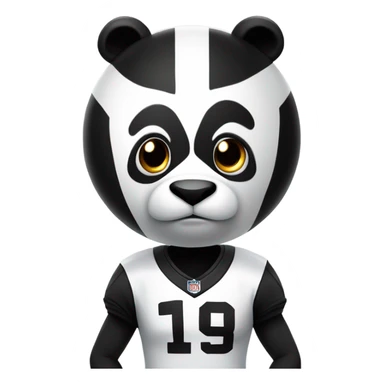 Football player in a panda suit  sticker
