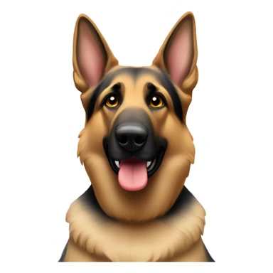 German Shepherd with hearts around it sticker