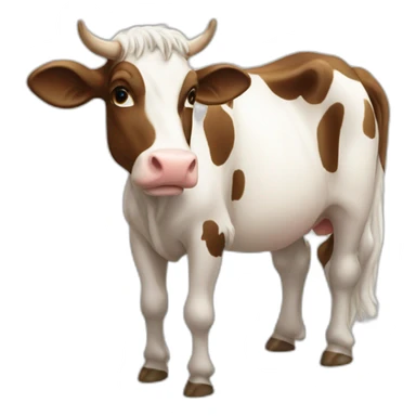 Une vache mélange avec un cheval sticker