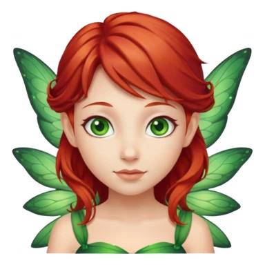 Fairy girl red hair sticker