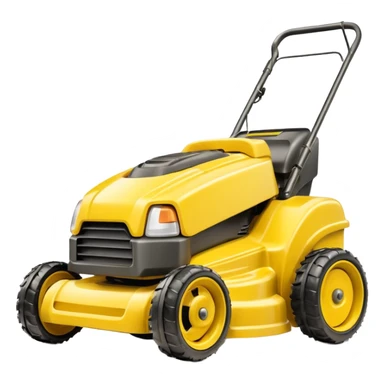 fun lawn mower emojy 2d sticker