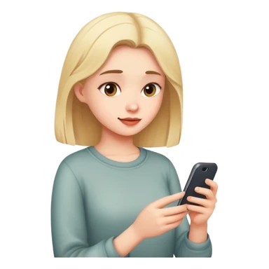 Girl texting her crush sticker