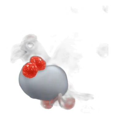 pidgeon holding red caviar in hand sticker