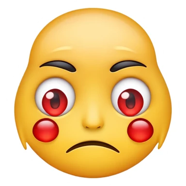 sad emoji with red eyes sticker