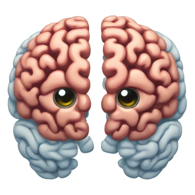 a brain with two sides. left technlogy, right health spirituality sticker