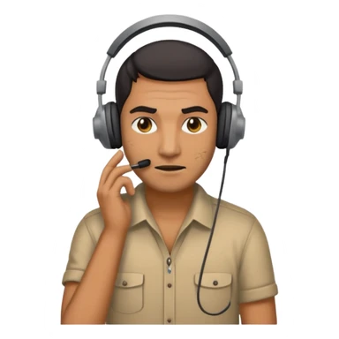 mean looking phone scammer in sketchy call center in india working our of filthy bedroom sticker