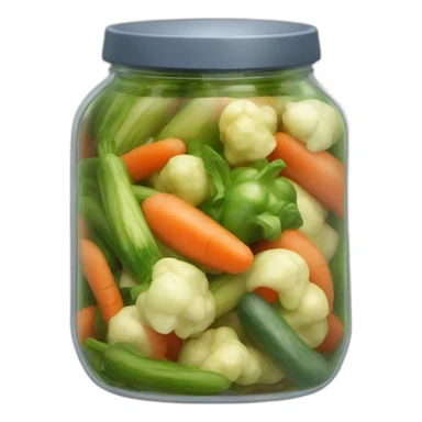 jar of pickled vegetables sticker