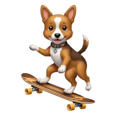 Dog riding skateboard  sticker