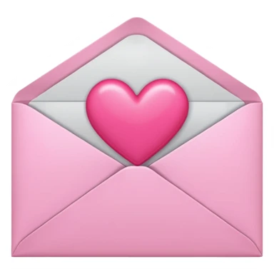 envelope with a heart sticking out of it in y2k style sticker