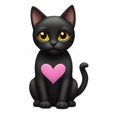 A black cat wearing “I love my step mom” shirt  sticker